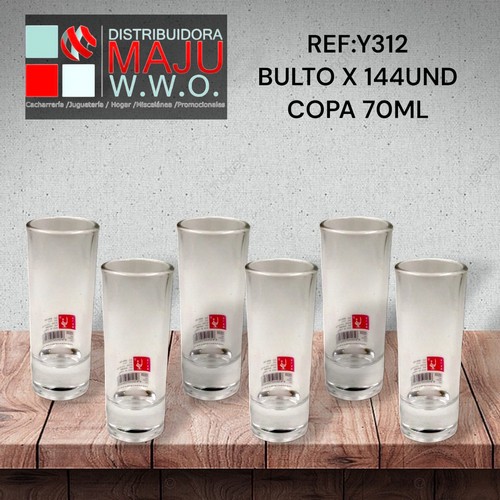 Copa Tequilera Shoot Larga De 70Ml X6Pcs {Do8