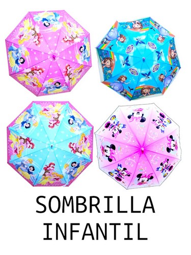 Sombrilla Preincesas Semiautomatica Diseños