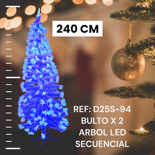 Arbol De Navidad Con Luces Led Punta Blanc