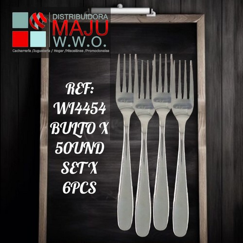 Tenedor Plateado 6Pcs 410, 20Cm,