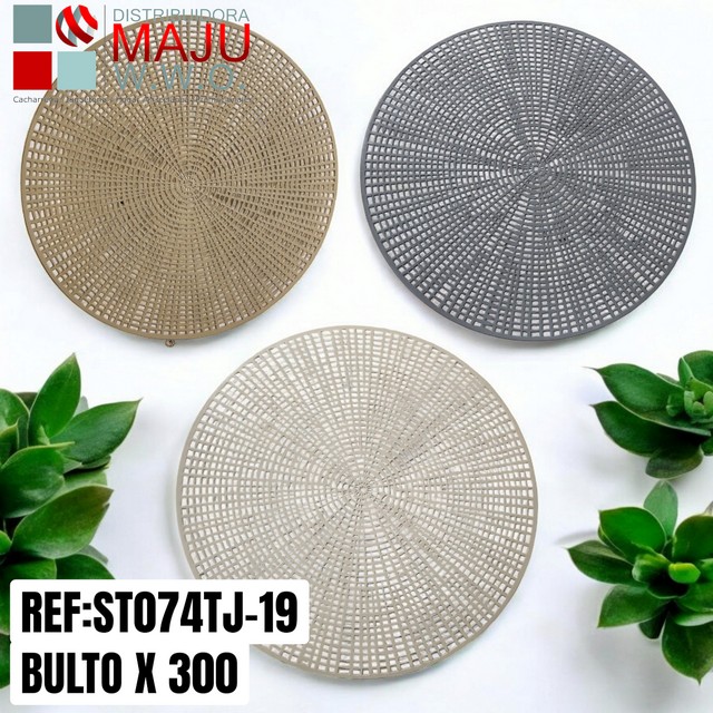 Individual Para Mesa En Pvc Forma Circu