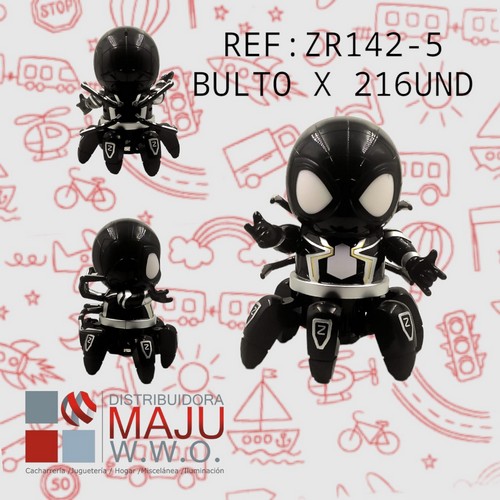Zr142-5 Raña Robot Con Tentaculos Luz Sonido Y Mo