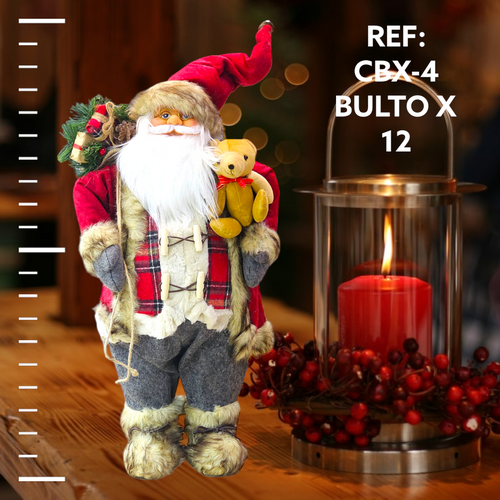Muñeco De Navidad Santa Con Reno Y Costal Co