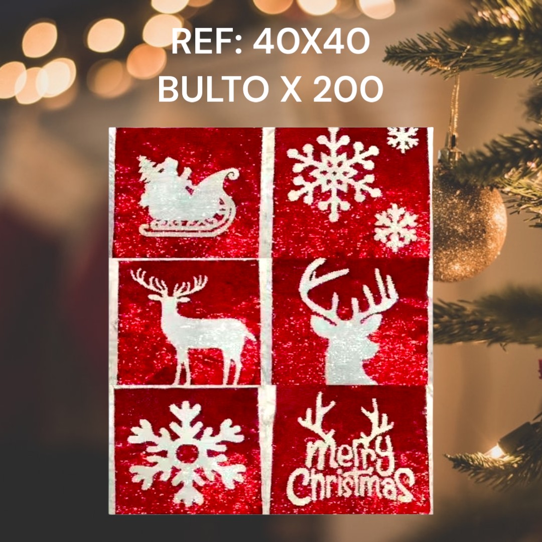 Cojín Navideño Con Lentejuelas Reversibles D