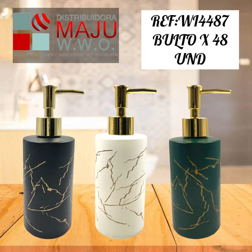 Dispensador En Ceramica Mate Tipo Marmol Gr