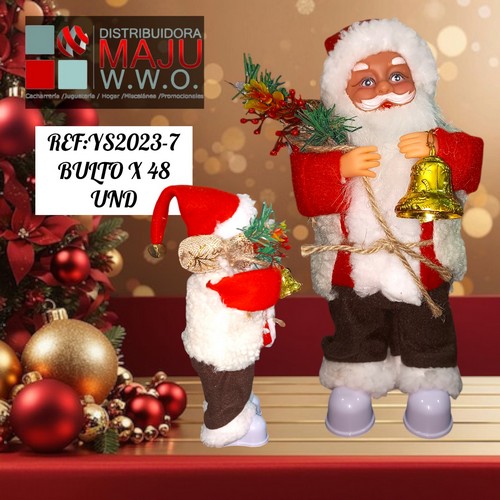 Papa Noel Mediano Con Sonido 29X12Cm En C