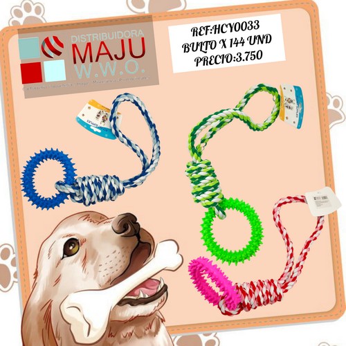Juguete Para Mascota Lazo Trenzado Con Mor