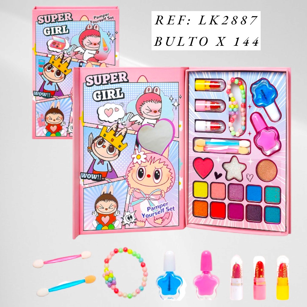 Juguete Set De Belleza En Forma De Libro Va