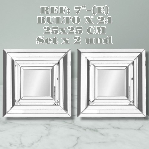 7-(E)-Set De Espejos Decorativos X2 De 7 Pulgadas