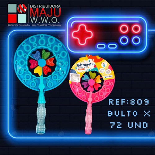 Lanza Burbujas Gigante Ringlete Colores