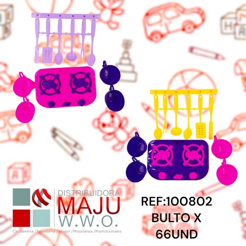 Estufa Con Accesorios X12Pcs Colres Varios