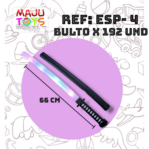 Espada Samurai Con Funda Luz Y Sonido Requie