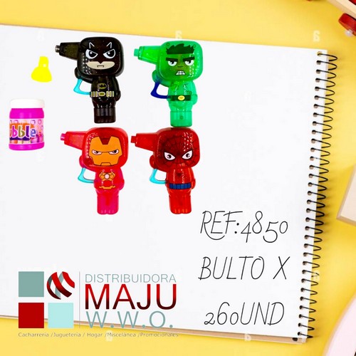 Burbujero Con Diseño De Superheroe Con Luz 10