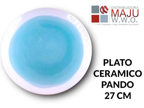 Plato Ceramico Pando Grande De 10.5 Pulgada