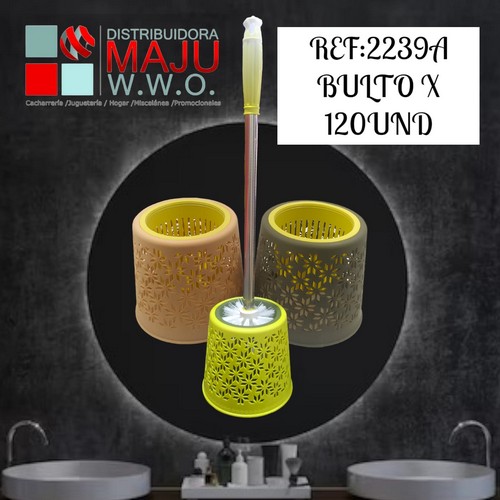Cepillo De Baño Mango Metalico Varios Colore