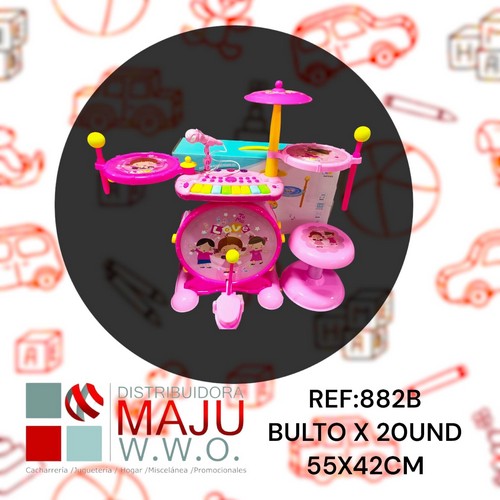 Bateria Con Luces Y Sonidos Para Niñas(Requie