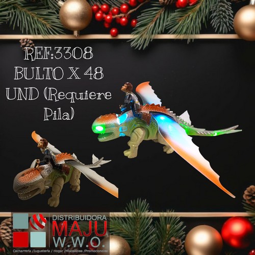 Dragon Con Jinete Con Luz, Sonido (Requiere P