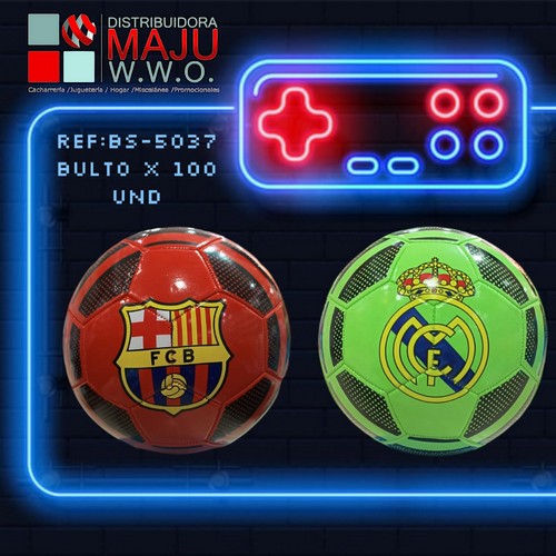 Balon De Futbol De Club Europeos 21X21Cm {