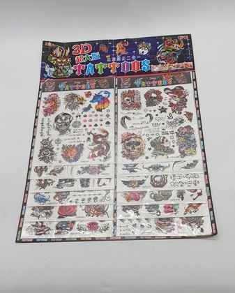 3D-12Pcs Tatuajes Temporales