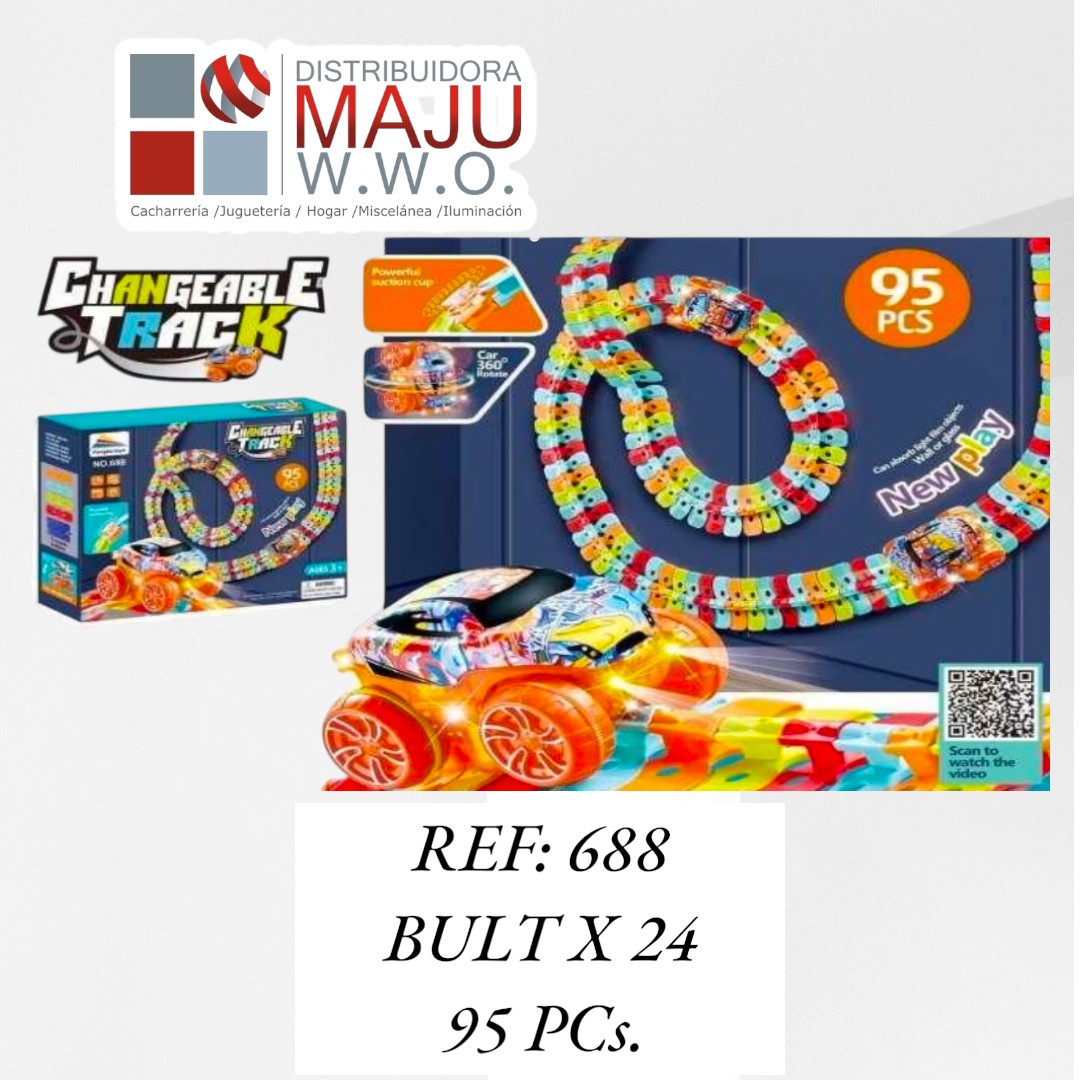 Juguete Set De Pista Y Carro Flexible 95 Pcs