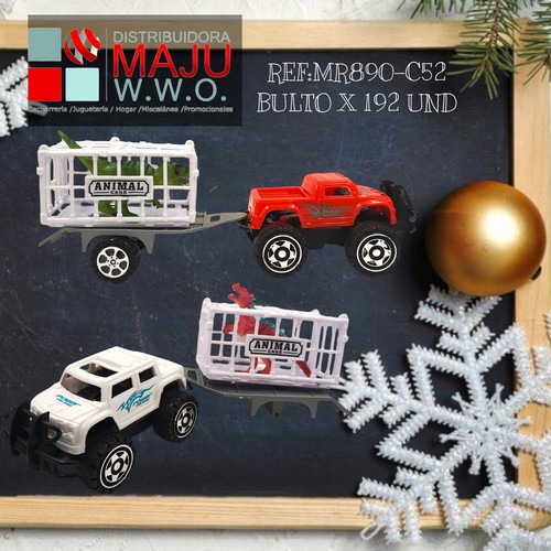 Monter Truck Con Trailer Y Jaula Con Din