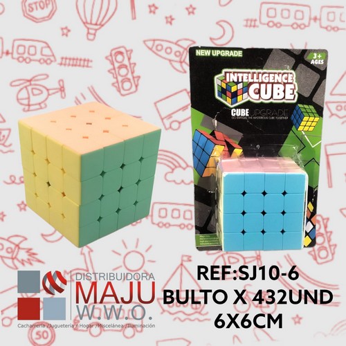 Sj10-6 Cubo De Rubik 4X4 Mejorado En Blister 6X6Cm