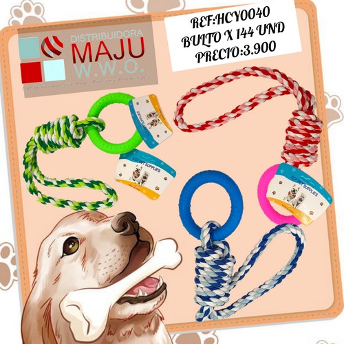 Juguete Para Mascota Lazo Trenzado Con Mor