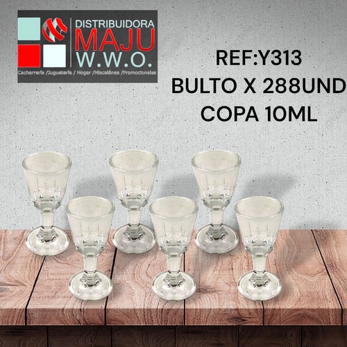 Mini Copa Coñac Tipo Calis De Vidrio 10Ml Caj