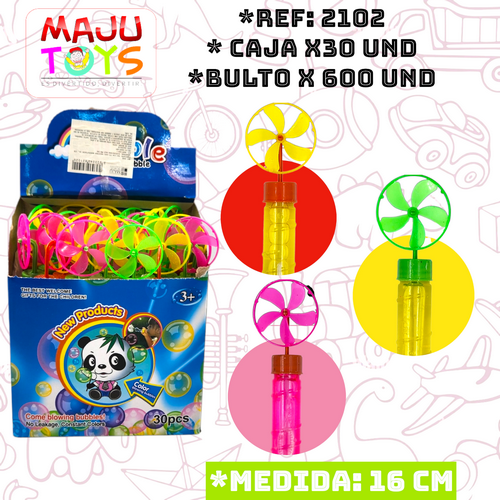 Burbujero Ringlete Caja X30Pcs 16X8Cm {Do854}