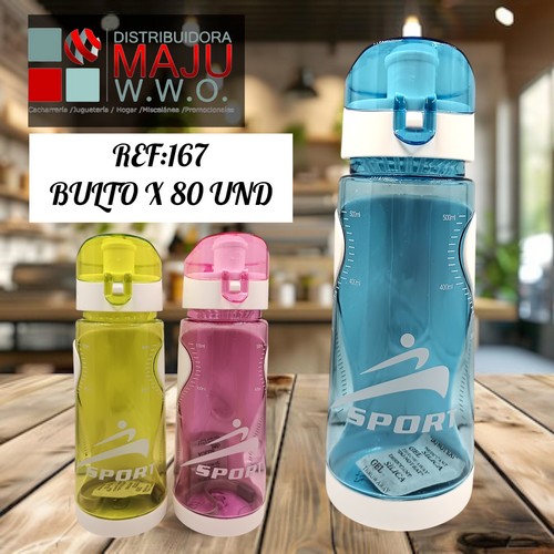 Botilo Neon Con Antideslizante De 550Ml