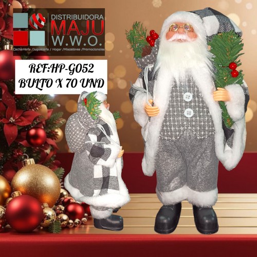 Papa Noel Muerdago Peque?O De 30X18Cm
