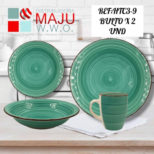 Vajilla De 16Pcs Azul Claro (Pocillo, Soper