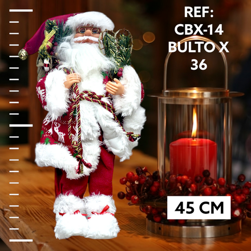 Muñeco De Navidad Santa Con Estampado De Re