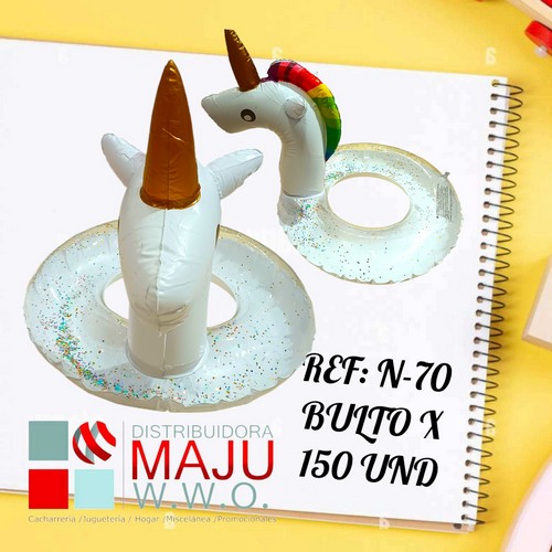 Inflable Para Piscina Rueda Unicornio Blanco