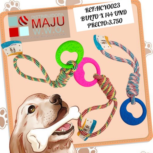 Juguete Para Mascota Lazo Tejido Con Morde