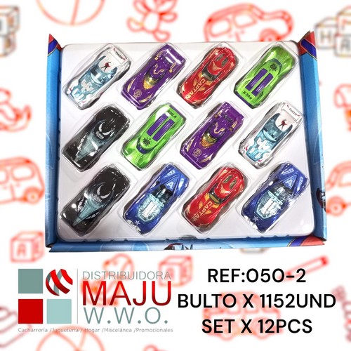 Coleccion De Carros Super Heroes Caja X12Pcs