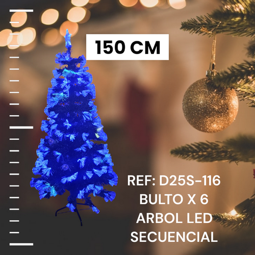 Arbol De Navidad Fibra Optica 150Cm Luces