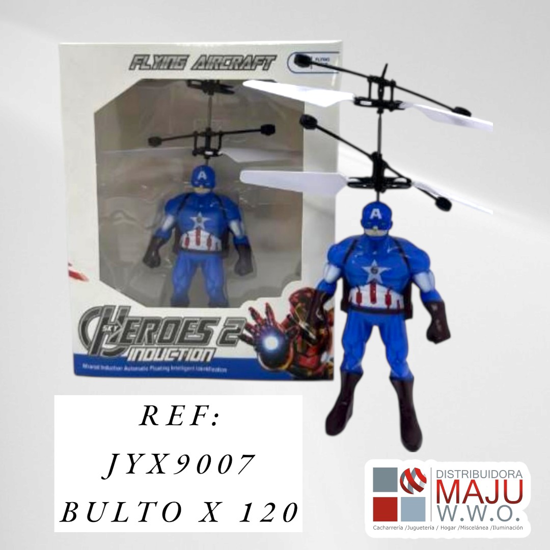 Juguete Heroe En Mini Helicoptero Con Bate