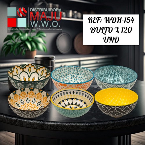 Cuenco Ceramico De 300Ml En Colores Varios
