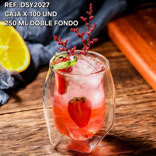 Vaso Hexagonal Doble Fondo 250Ml