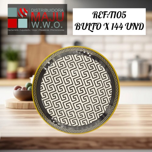 Plato Semihondo Ceramico (Laberintos) De 6.2