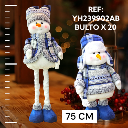 Muñecos De Nieve Color Azul Oscuro Con