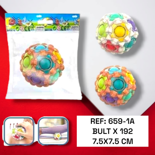 Pelota Con Puntos De Goma Con Colores Vario