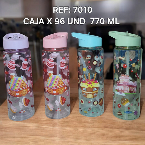 Botilo 700 Ml Redondo Tematica Cupcake