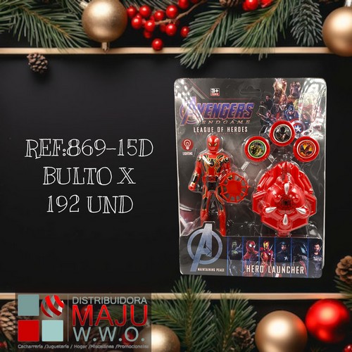 Lanzador Con Heroes En Blister Hombre Arañ