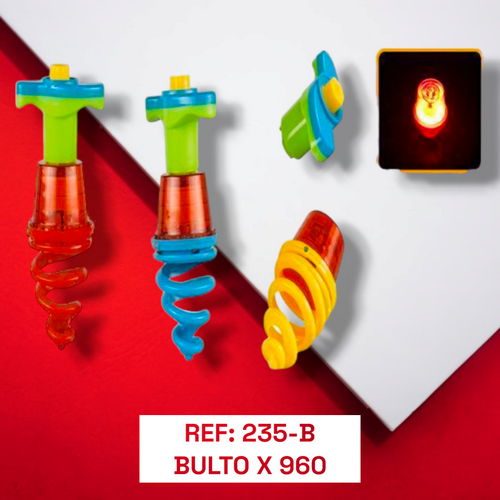 Juguete Trompo Con Resorte Y Luces