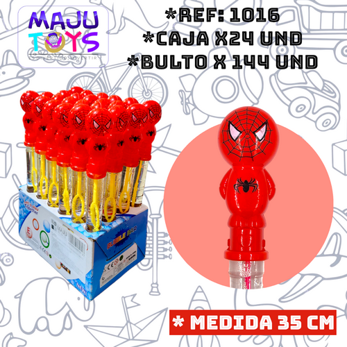 Burbujero Gigante Heroe Araña 35X22Cm Caja X2