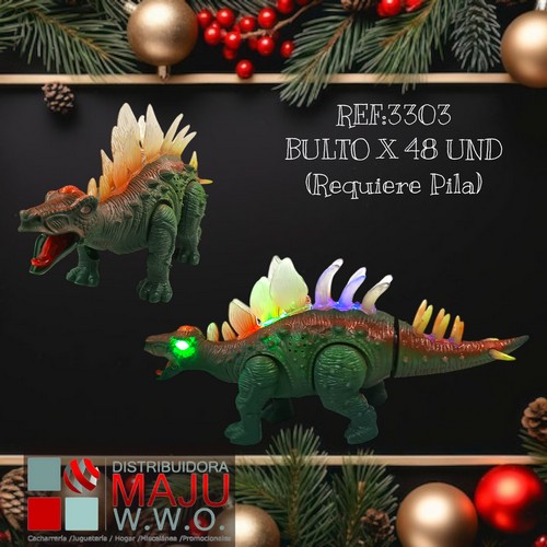 Dinosaurio Estgosaurio Con Luz Sonido (Requie