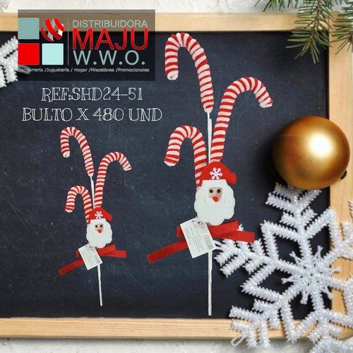 Pin Navideño Bastones Con Personaje 52Cm