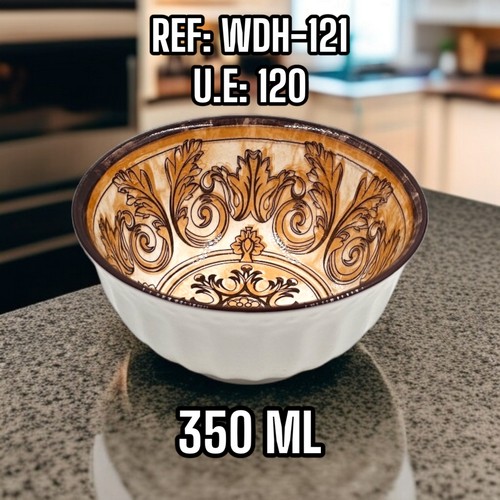 Tazon Ceramico Mandalas Flores Con Textura